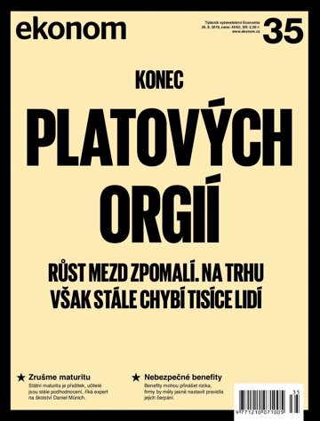 Obálka e-magazínu Ekonom 35 - 29.8.2019
