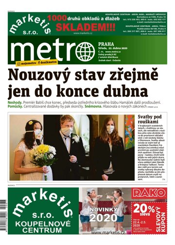 Obálka e-magazínu deník METRO 22.4.2020