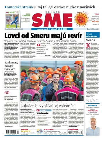 Obálka e-magazínu SME 18.8.2020