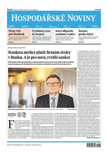 Obálka e-magazínu Hospodářské noviny 044 - 3.3.2022