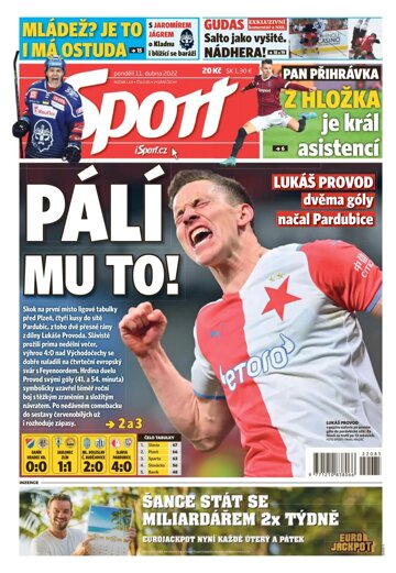 Obálka e-magazínu Sport 11.4.2022