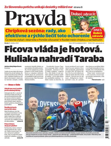 Obálka e-magazínu Pravda 25. 10. 2023