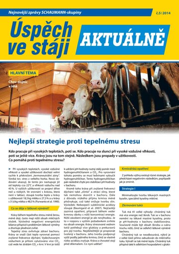 Obálka e-magazínu 2014-05 Strategie proti tepelnému stresu dojnic