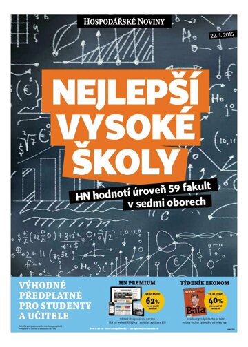 Obálka e-magazínu Hospodářské noviny - příloha 015 - 22.1.2015HX