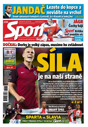 Obálka e-magazínu Sport 24.9.2016