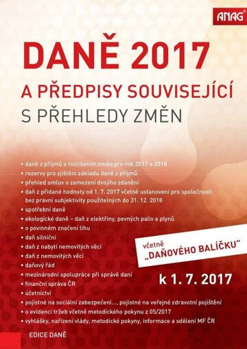 Obálka e-magazínu Daně 2017 a předpisy související s přehledy změn k 1. 7. 2017