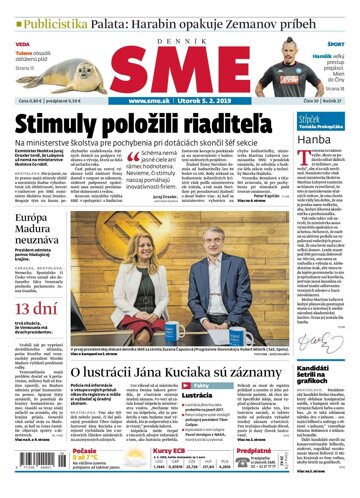 Obálka e-magazínu SME 5.2.2019