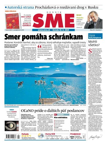 Obálka e-magazínu SME 19.6.2019
