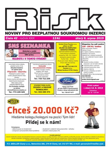 Obálka e-magazínu Risk 42/2019