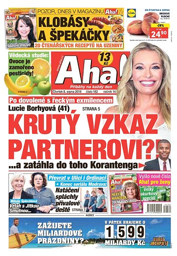 Obálka e-magazínu AHA! 8.8.2019