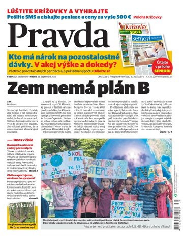 Obálka e-magazínu Pravda 21. 9. 2019