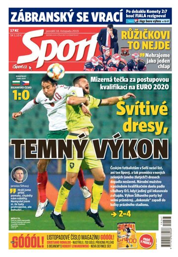 Obálka e-magazínu Sport 18.11.2019