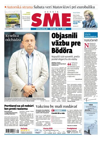 Obálka e-magazínu SME 29.7.2020