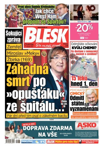 Obálka e-magazínu Blesk 11.11.2021