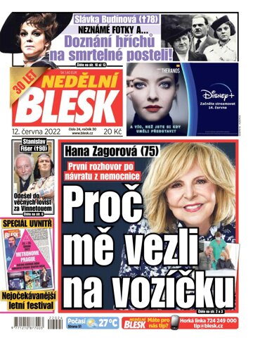 Obálka e-magazínu Nedělní Blesk 12.6.2022