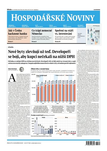 Obálka e-magazínu Hospodářské noviny 230 - 29.11.2023