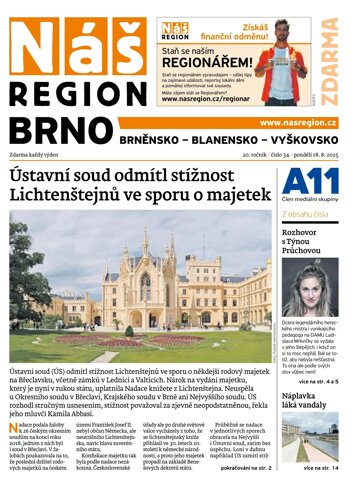 Obálka e-magazínu Náš Region - Brno 34/2025