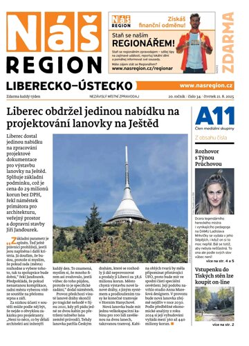 Obálka e-magazínu Náš Region - Ústecko 34/2025