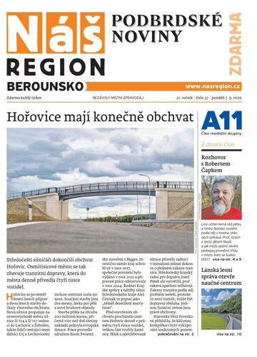 Obálka e-magazínu Náš Region - Berounsko 37/2026