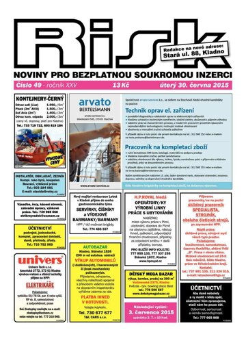 Obálka e-magazínu Risk 49/2015