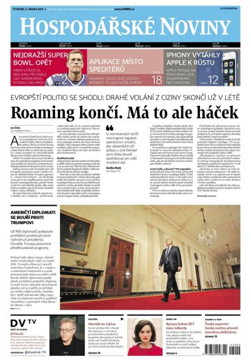 Obálka e-magazínu Hospodářské noviny 024 - 2.2.2017
