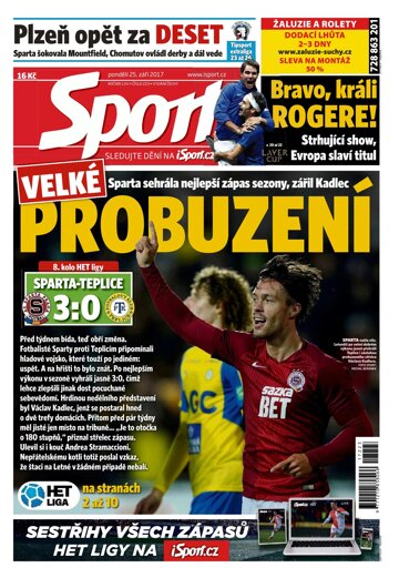 Obálka e-magazínu Sport 25.9.2017