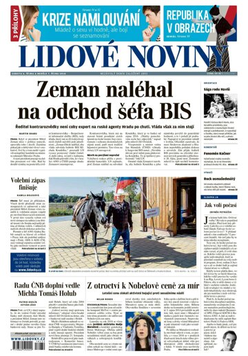 Obálka e-magazínu Lidové noviny 6.10.2018