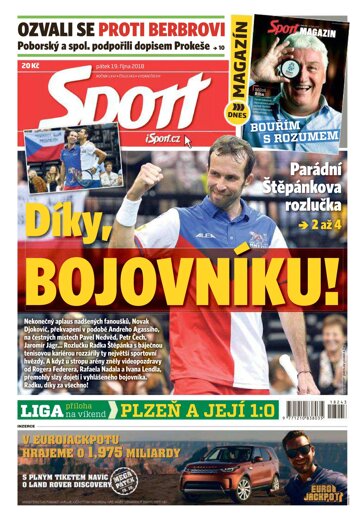 Obálka e-magazínu Sport 19.10.2018