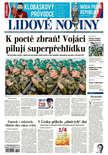Obálka e-magazínu Lidové noviny 20.10.2018