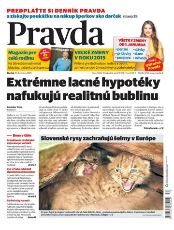 Obálka e-magazínu Pravda 27.12.2018