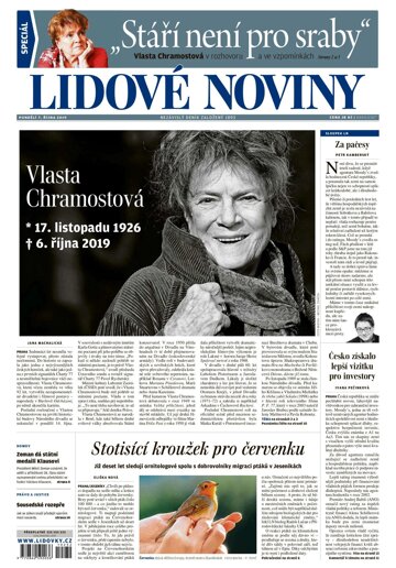 Obálka e-magazínu Lidové noviny 7.10.2019
