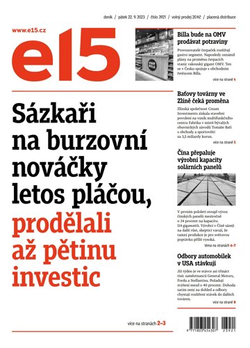 Obálka e-magazínu E15 22.9.2023