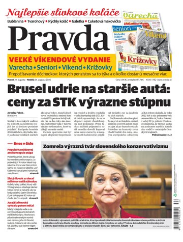 Obálka e-magazínu Pravda 22. 8. 2025