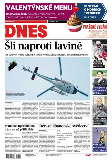 Obálka e-magazínu MF Dnes 8.2.2016