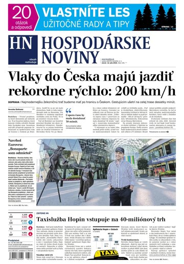 Obálka e-magazínu Hospodárske noviny 12.07.2016
