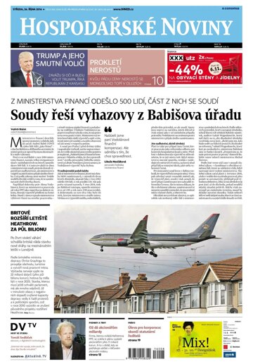 Obálka e-magazínu Hospodářské noviny 208 - 26.10.2016