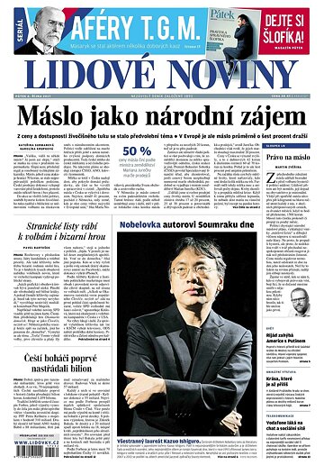 Obálka e-magazínu Lidové noviny 6.10.2017