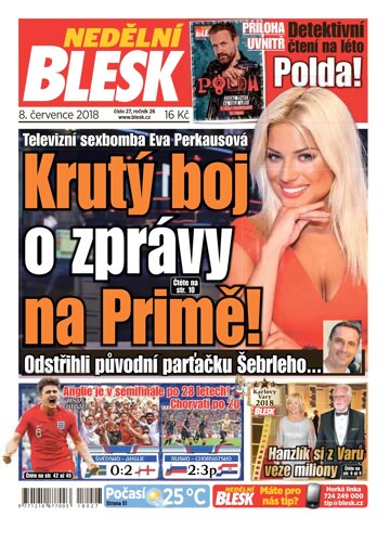 Obálka e-magazínu Nedělní Blesk 8.7.2018