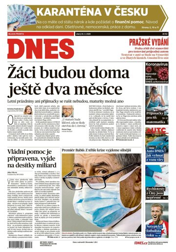 Obálka e-magazínu MF Dnes 24.3.2020