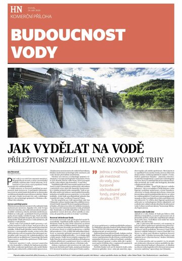 Obálka e-magazínu Hospodářské noviny - příloha 186 - 24.9.2020 Budoucnost vody