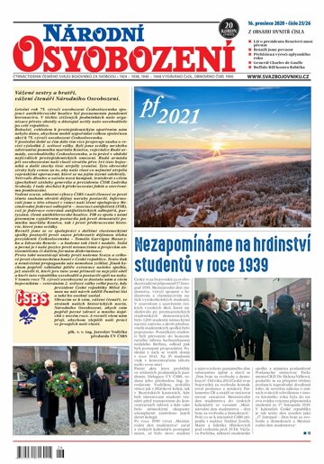 Obálka e-magazínu Národní Osvobození 25-26/2020