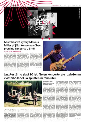 Obálka e-magazínu Hospodářské noviny - příloha 184 - 22.9.2021 JazzFestBrno