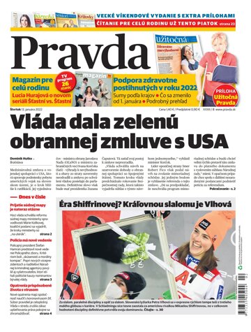 Obálka e-magazínu Pravda 13. 1. 2022