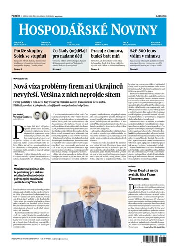 Obálka e-magazínu Hospodářské noviny 063 - 31.3.2025
