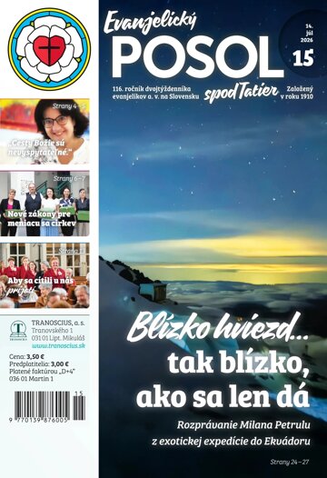 Obálka e-magazínu Evanjelický posol spod Tatier 15/2026