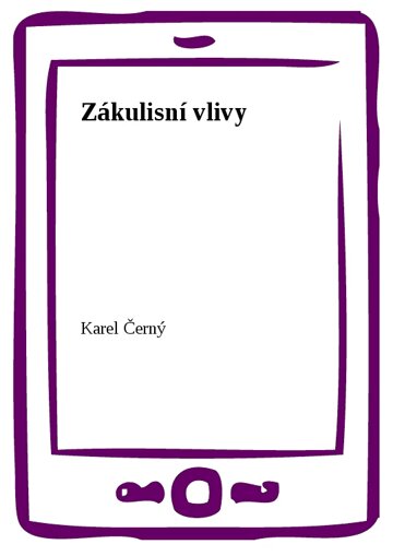 Obálka knihy Zákulisní vlivy