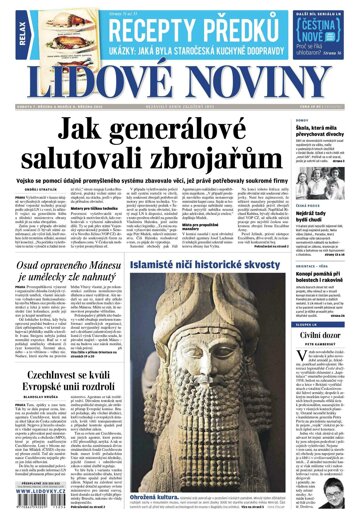Obálka e-magazínu Lidové noviny 7.3.2015