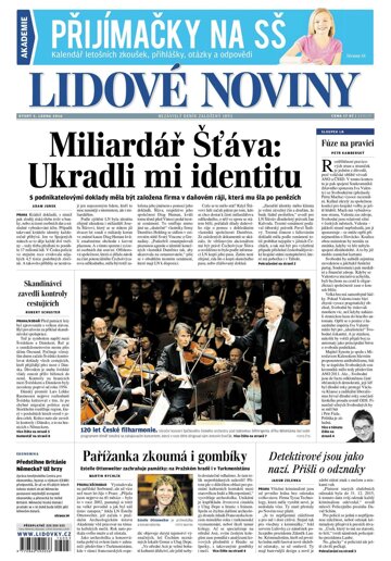 Obálka e-magazínu Lidové noviny 5.1.2016