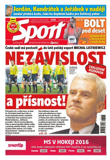 Obálka e-magazínu Sport 21.5.2016