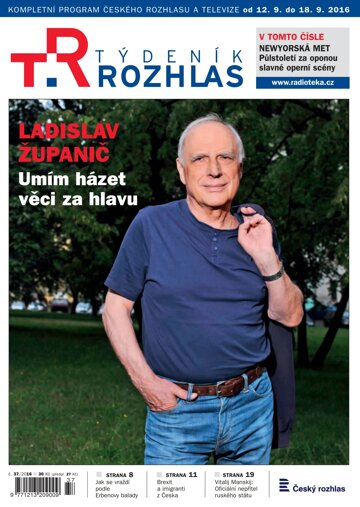 Obálka e-magazínu Týdeník Rozhlas 37/2016